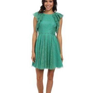 BCBGMaxAzria Cynthia Ruffled Lace Cocktail Dress